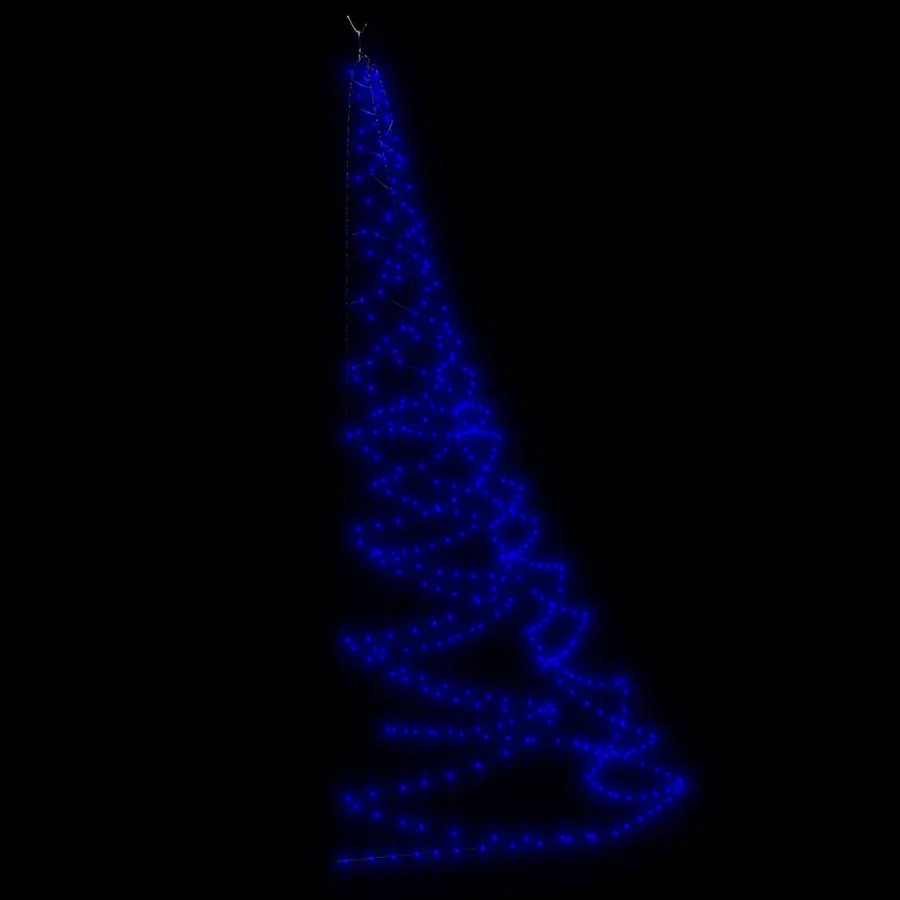Arbre mural avec crochet métallique 720 LED Bleu 5 m Int/Ext - 4