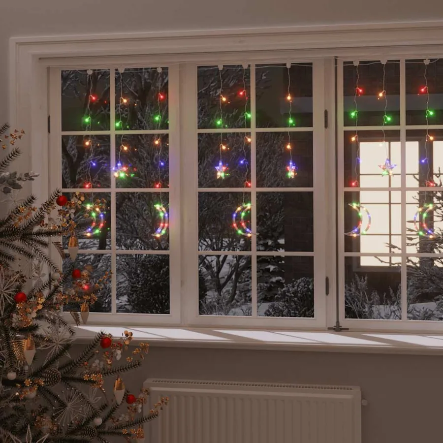 Guirlande lumineuse étoile et lune avec télécommande 138 LED
