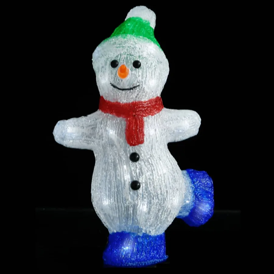 Silhouette de bonhomme de neige de Noël LED Acrylique 30 cm - 2