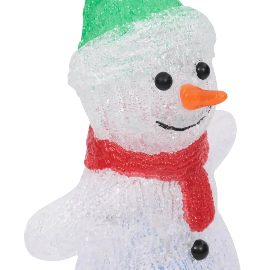 Silhouette de bonhomme de neige de Noël LED Acrylique 30 cm - 8