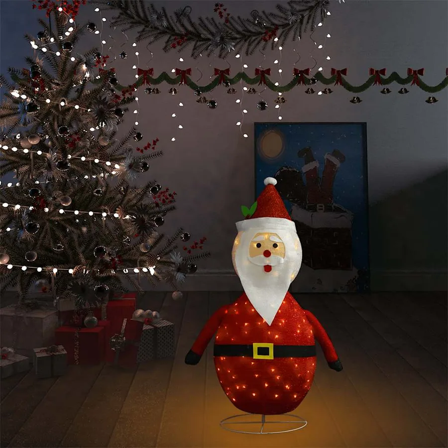 Décoration de Noël Figurine Père Noël LED Tissu de luxe 90 cm - 3
