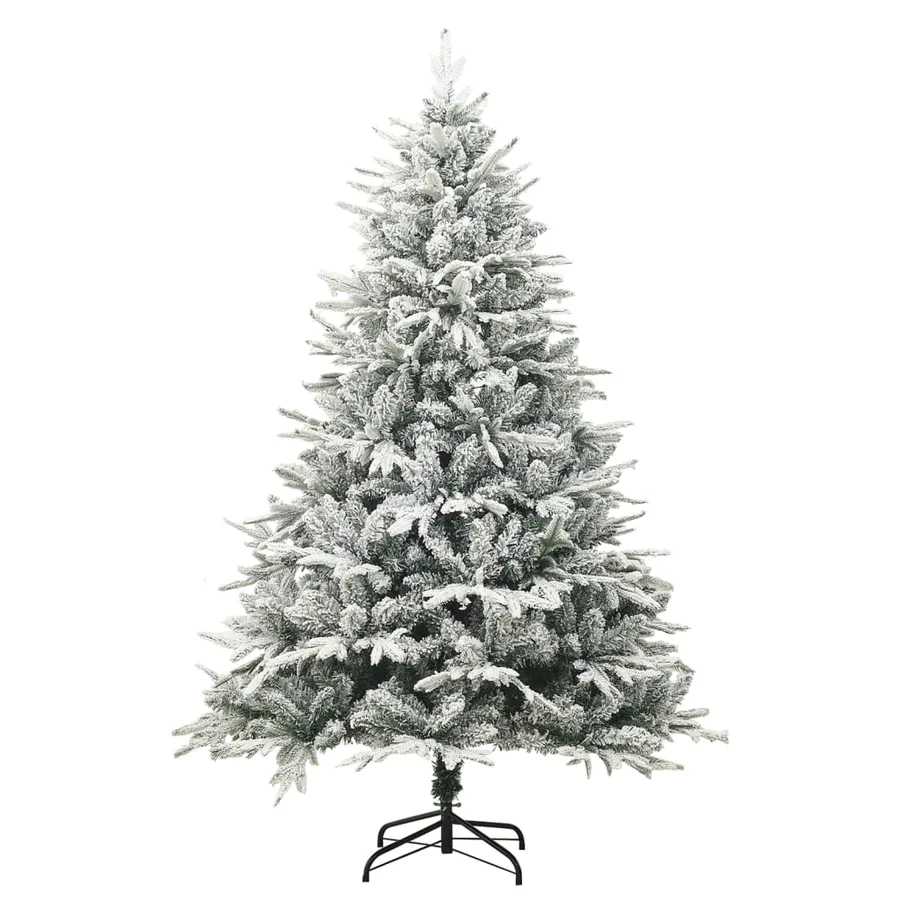 Sapin de Noël artificiel à flocons de neige Vert 150 cm PVC/PE - 2
