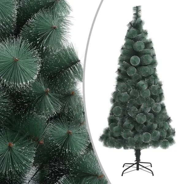 Sapin de Noël artificiel avec support Vert 210 cm PET