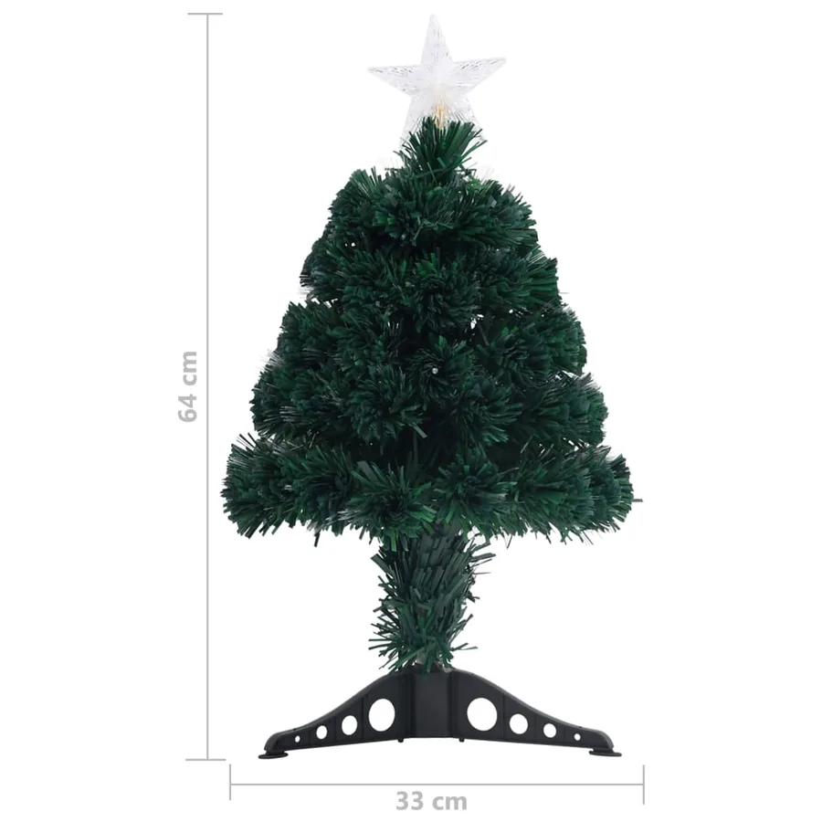 Arbre de Noël pré-éclairé avec support et LED 64 cm fibre optique - 8