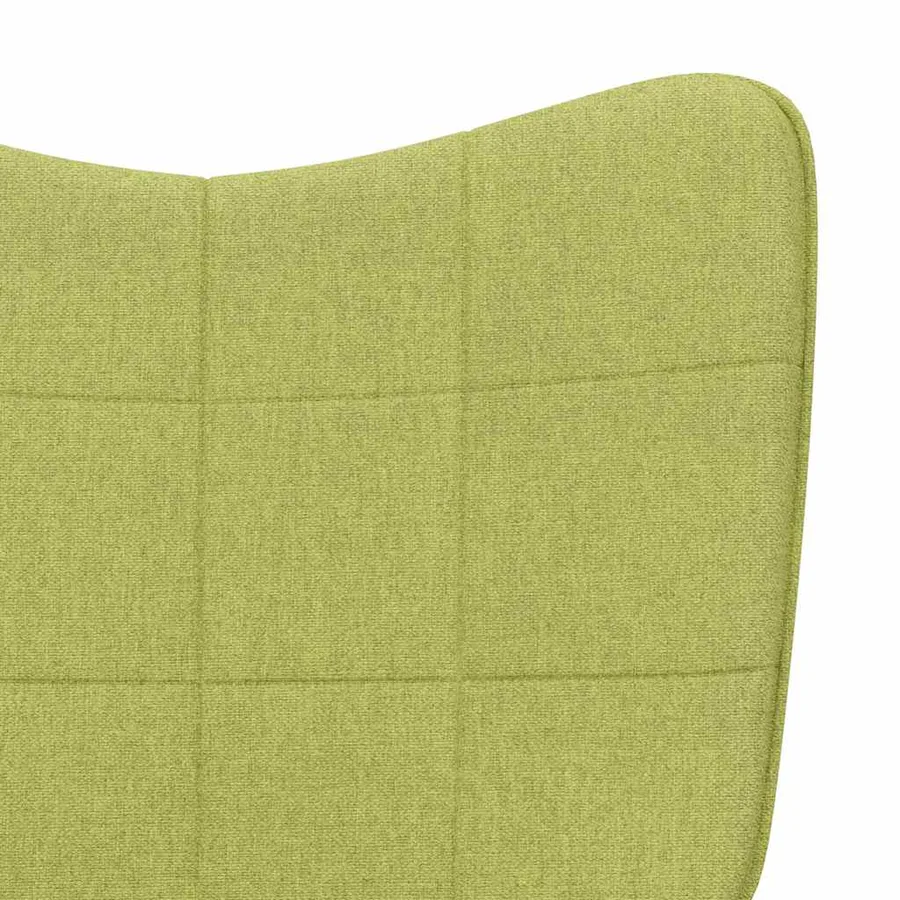Chaise de relaxation avec tabouret Vert Tissu - 10