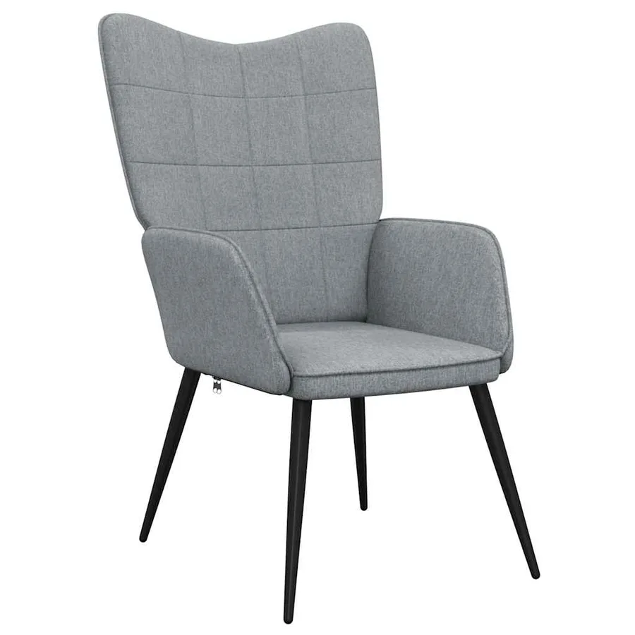 Chaise de relaxation Gris clair Tissu - 2