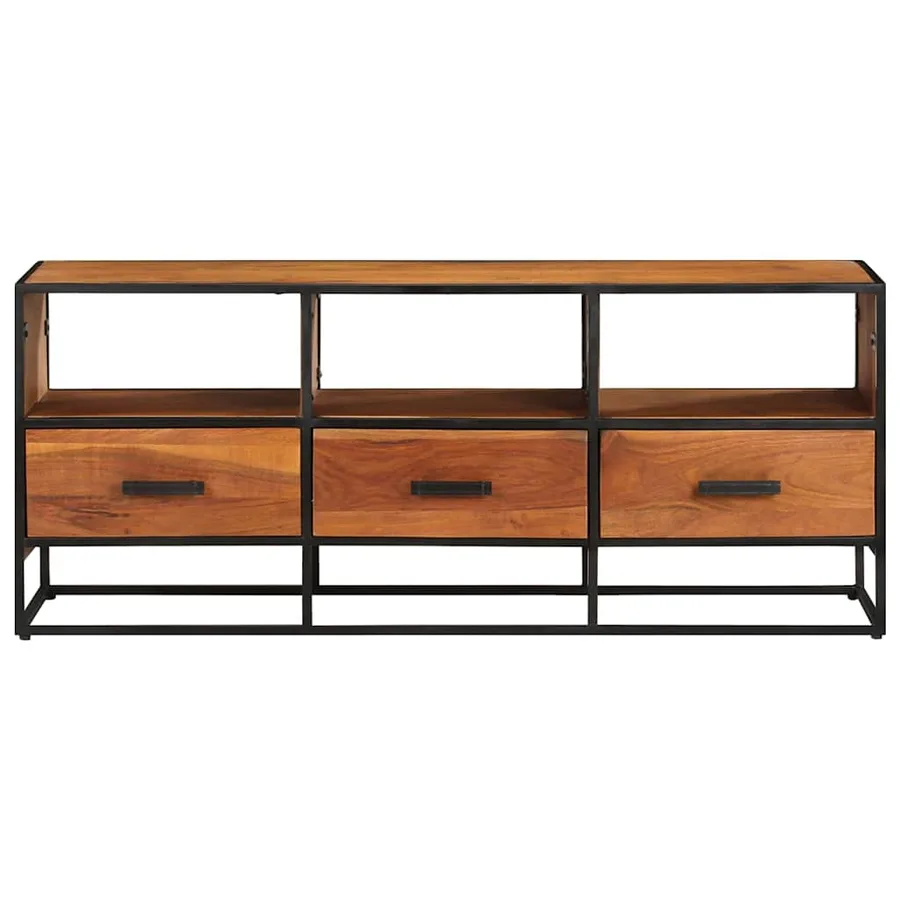 Meuble TV 110x30x45 cm Bois d'acacia massif - 2