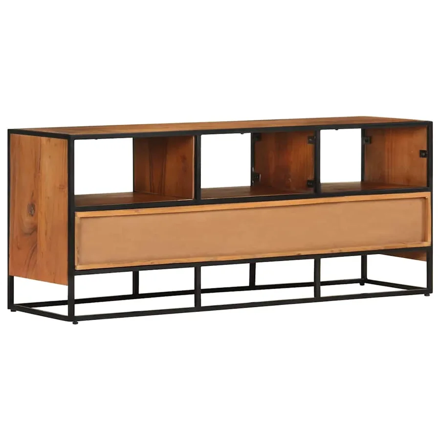 Meuble TV 110x30x45 cm Bois d'acacia massif - 4