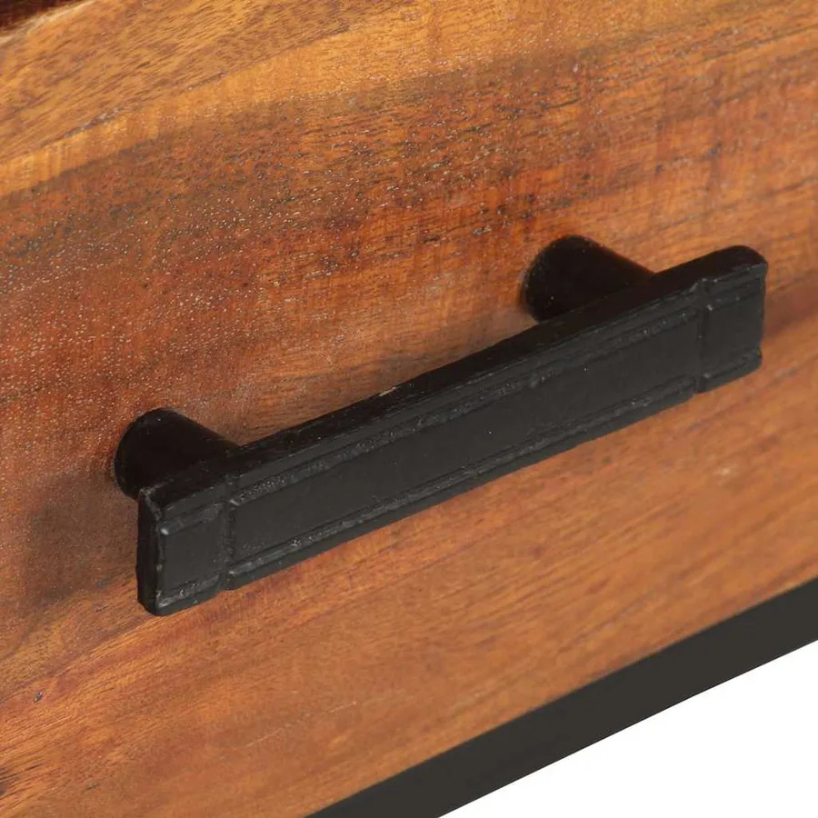 Meuble TV 110x30x45 cm Bois d'acacia massif - 7