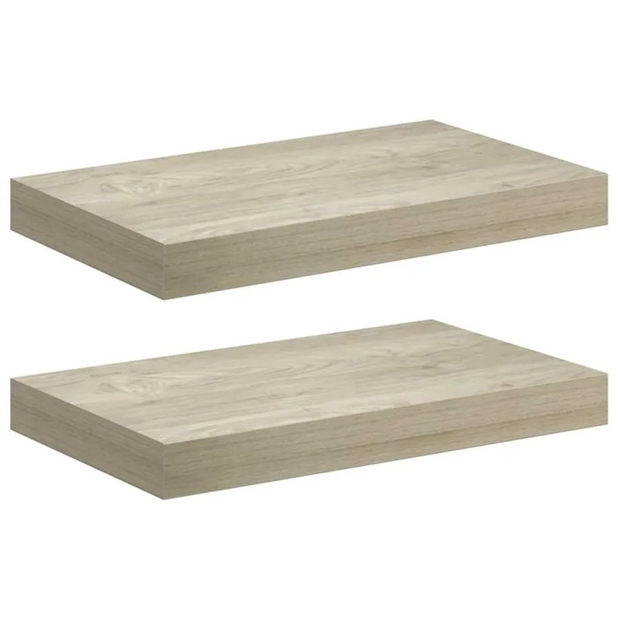 Étagères murales flottantes 2 pcs chêne 40x23,5x3,8 cm MDF - 2