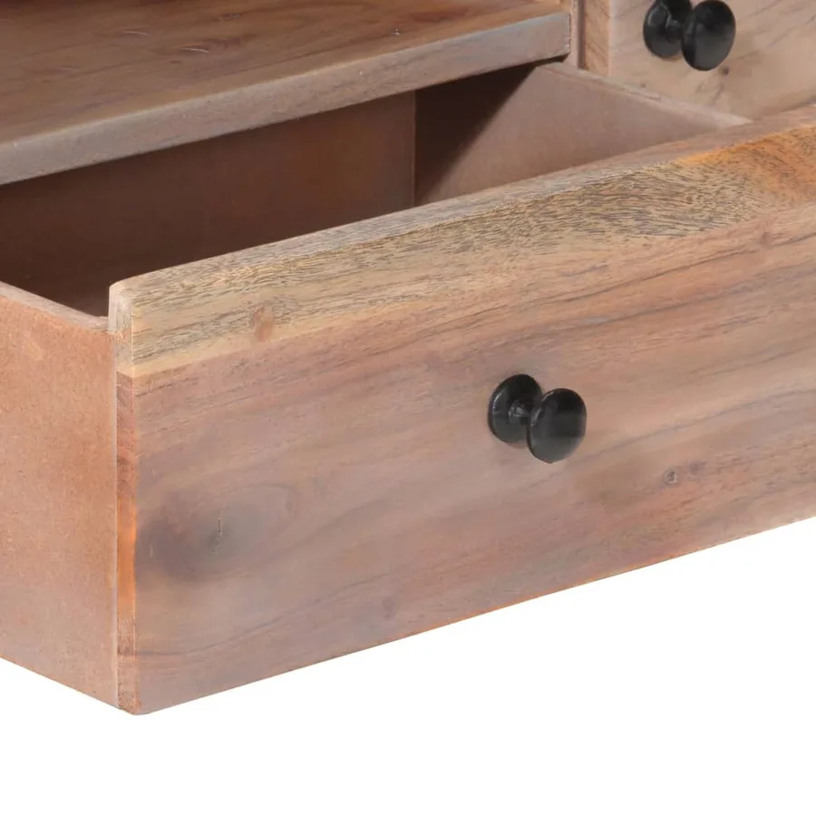 Meuble TV 118x30x40 cm Bois d'acacia massif - 6