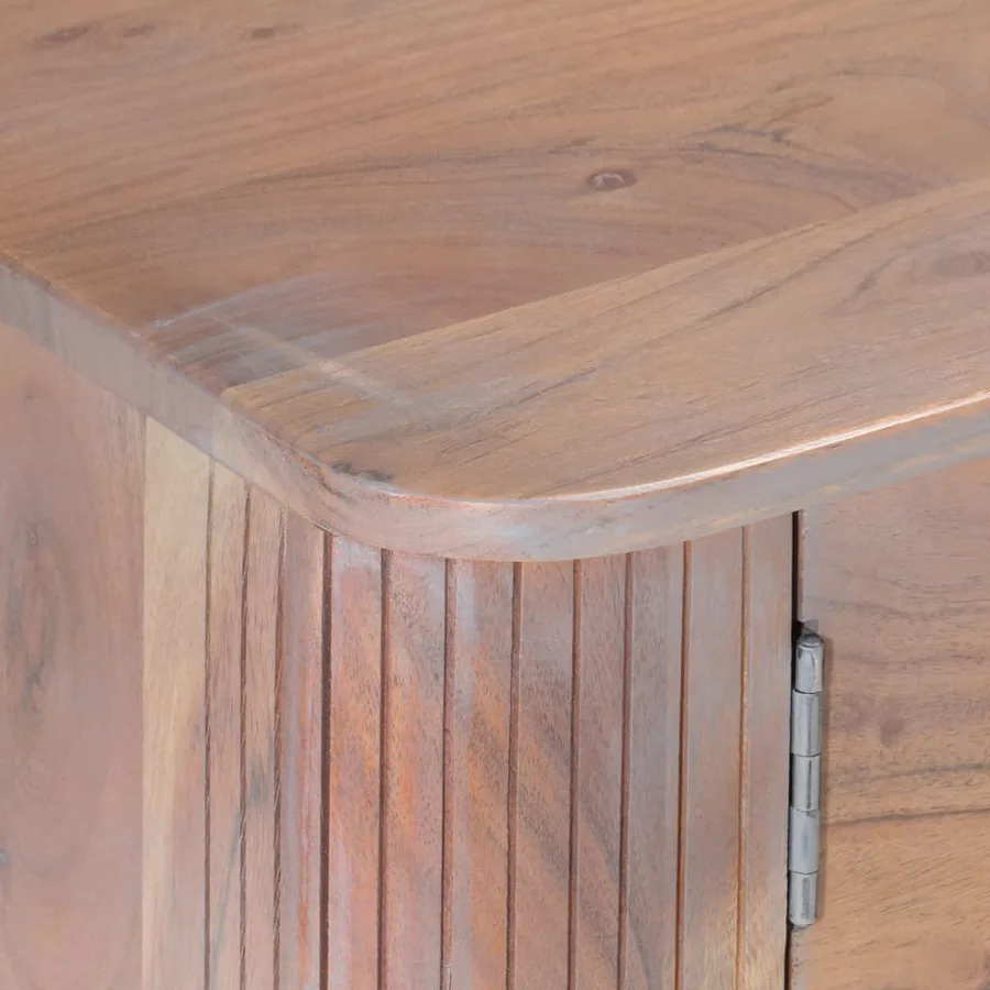 Meuble TV 118x30x40 cm Bois d'acacia massif - 8