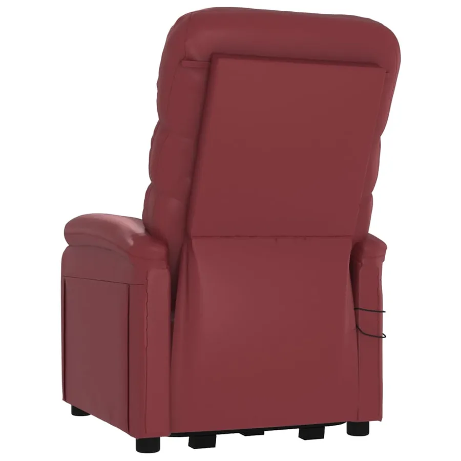 Fauteuil de massage Rouge bordeaux Similicuir - 6