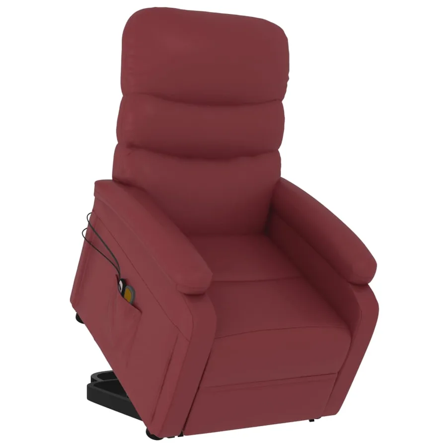 Fauteuil de massage Rouge bordeaux Similicuir - 8