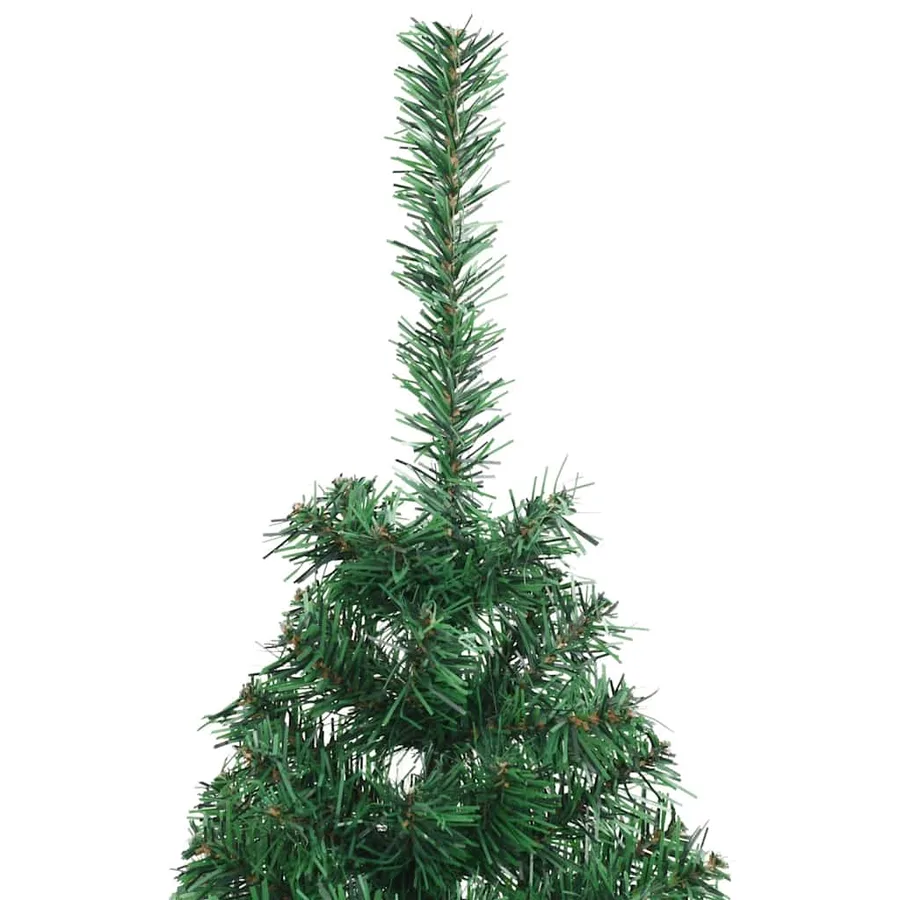 Sapin de Noël artificiel moitié avec support vert 150 cm PVC - 7