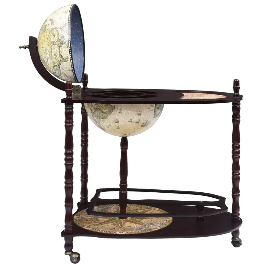 Support de vin autoportant globe Bois d'eucalyptus Vert - 4