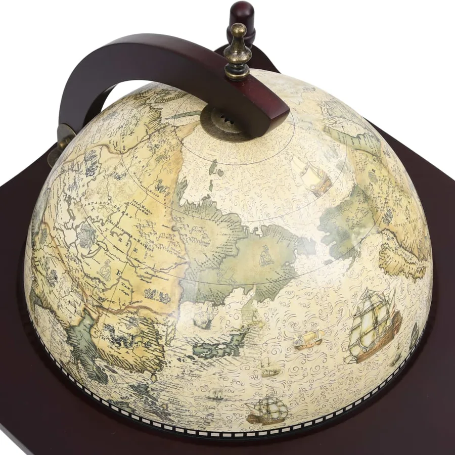 Support de vin autoportant globe Bois d'eucalyptus Vert - 5