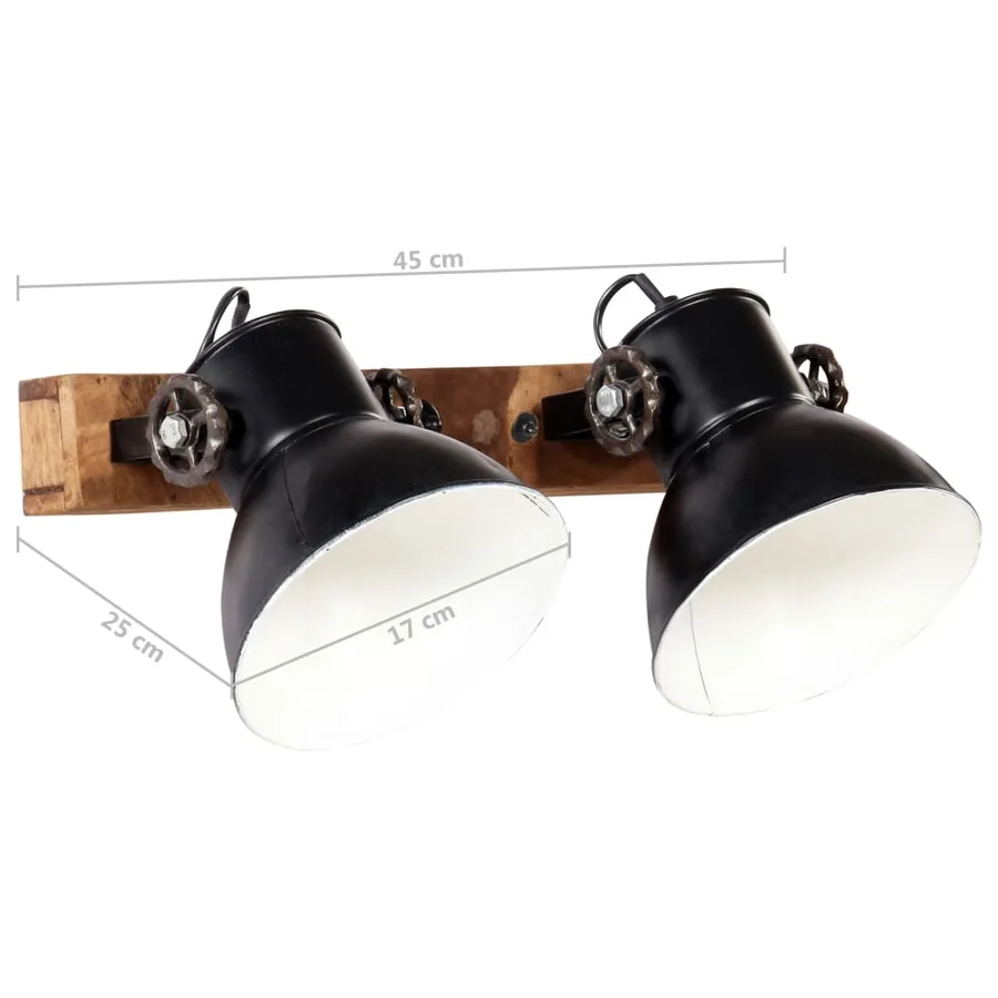Lampe murale industrielle Noir 45x25 cm E27 - 11