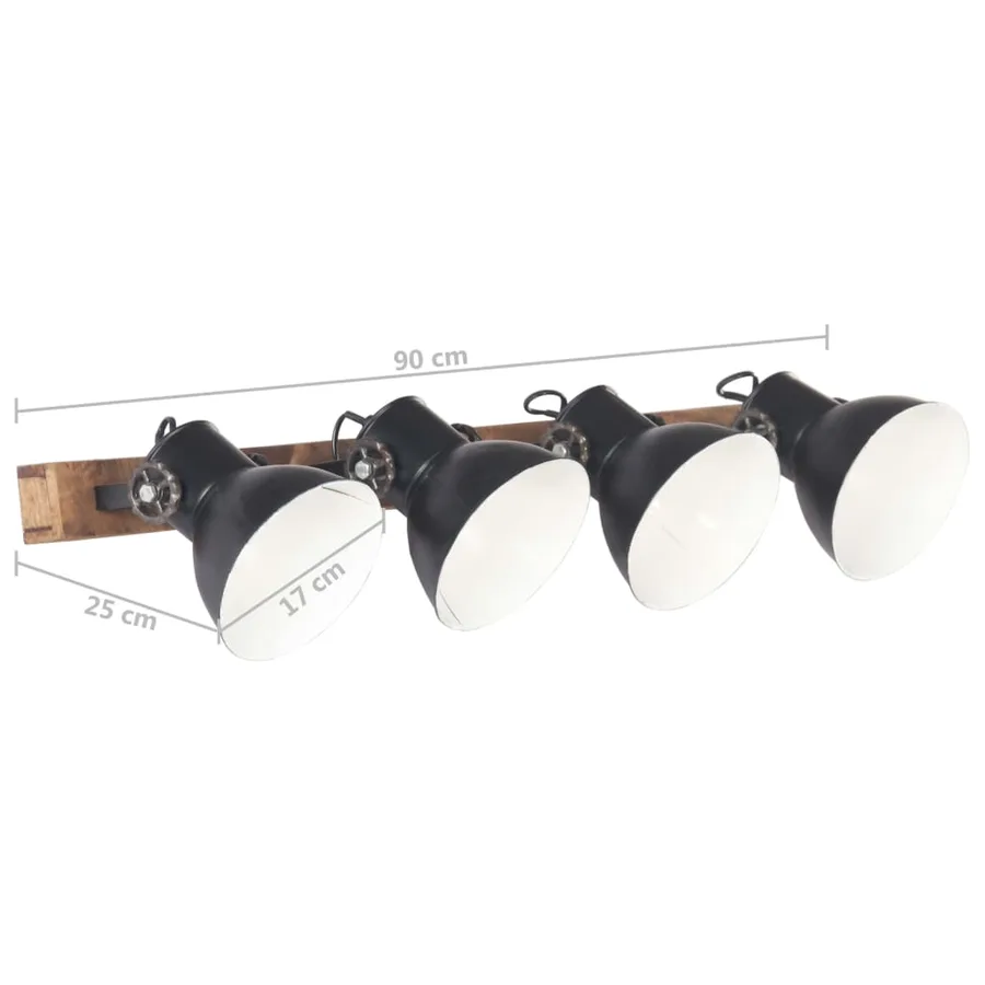 Lampe murale industrielle Noir 90x25 cm E27 - 11