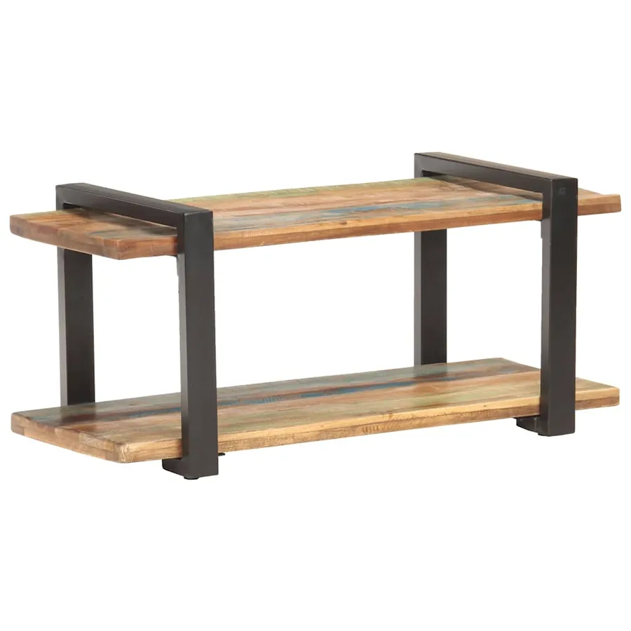 Meuble TV 90x40x40 cm Bois de récupération massif - 9