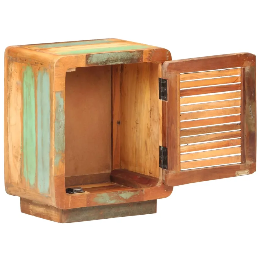 Table de chevet 40 x 30 x 50 cm Bois de récupération massif - 2