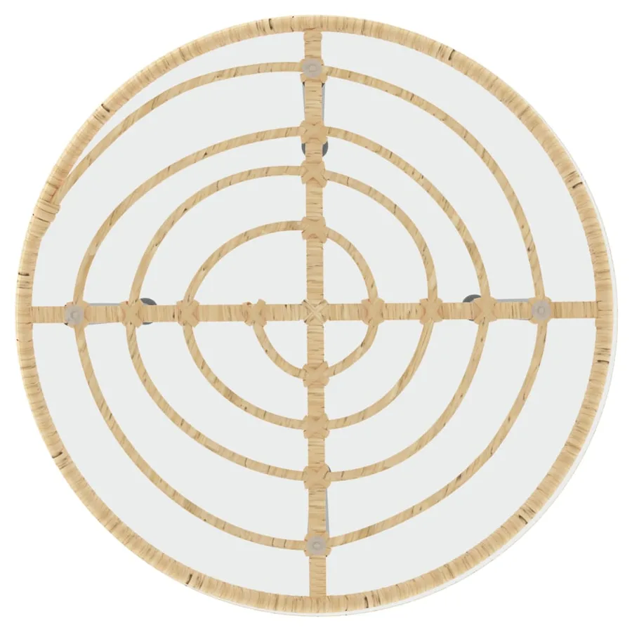 Table de salle à manger Ø55 cm Verre trempé et acier - 4