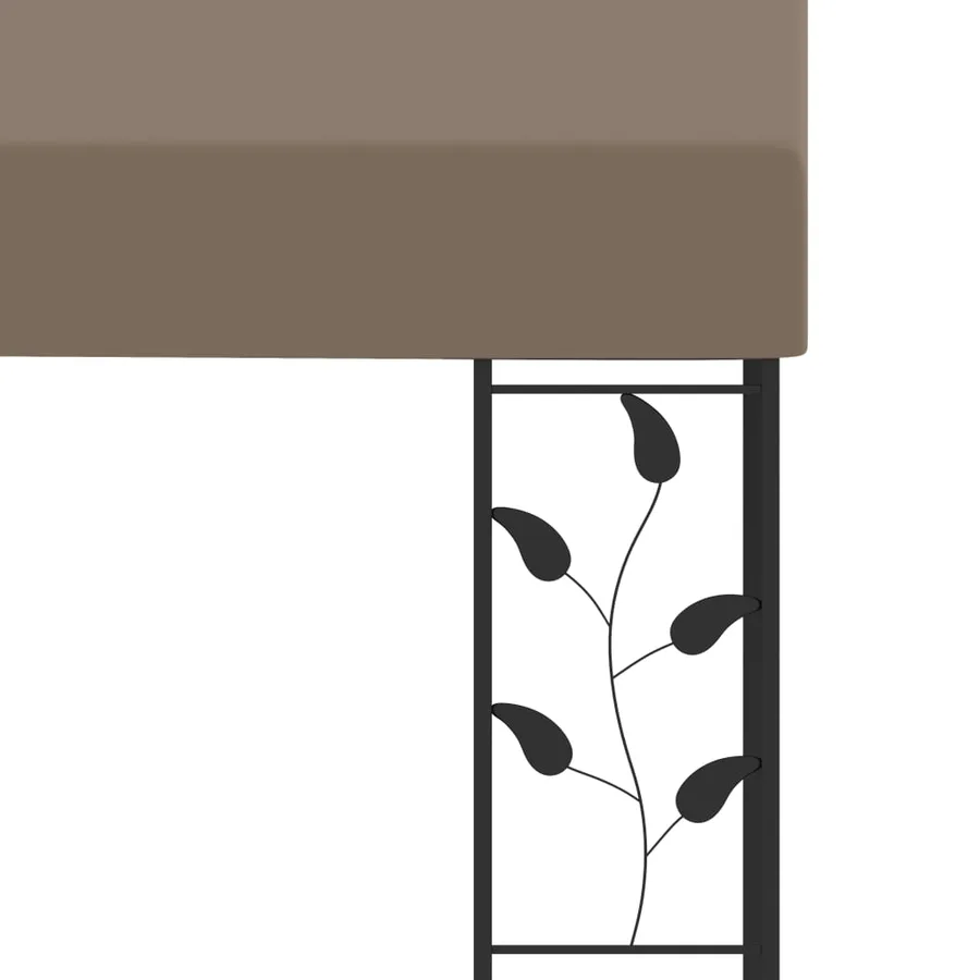 Belvédère mural 3x3x2,5 m Taupe - 5