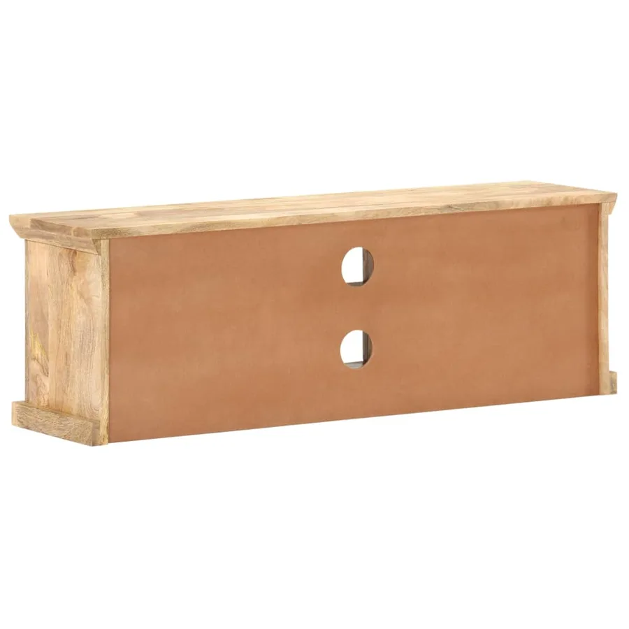 Meuble TV avec portes en acier 120x30x40 cm Bois de manguier - 5