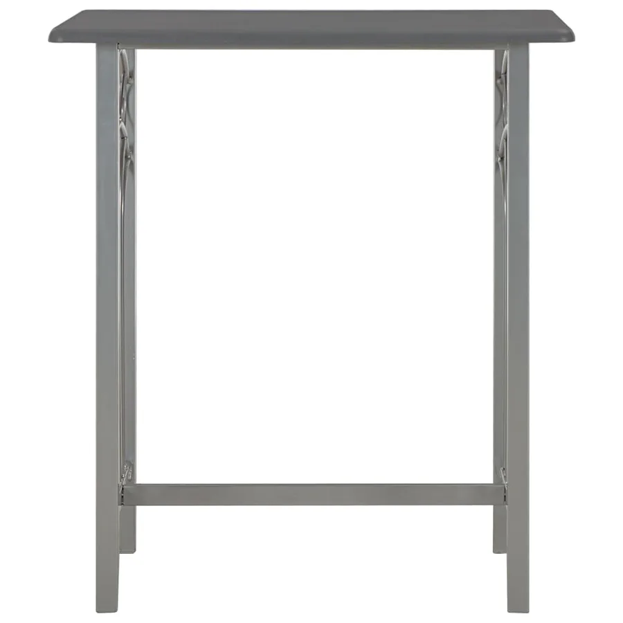 Ensemble de bar 3 pcs Bois et acier Anthracite - 3