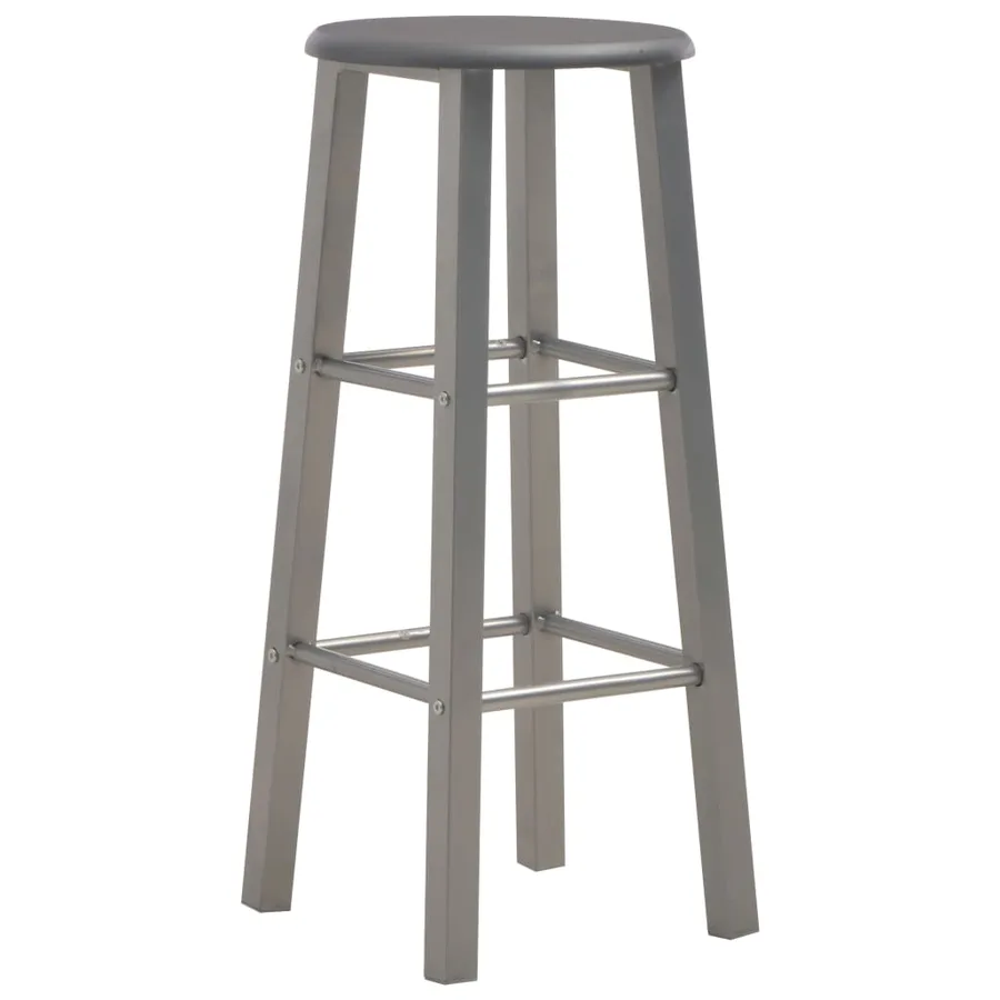 Ensemble de bar 3 pcs Bois et acier Anthracite - 6