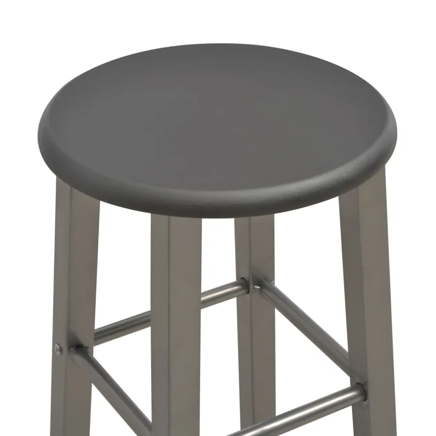 Ensemble de bar 3 pcs Bois et acier Anthracite - 8