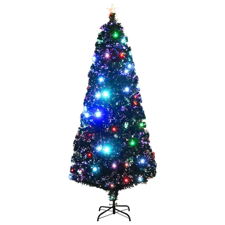 Arbre de Noël pré-éclairé avec support et LED 210 cm fibre optique - 2