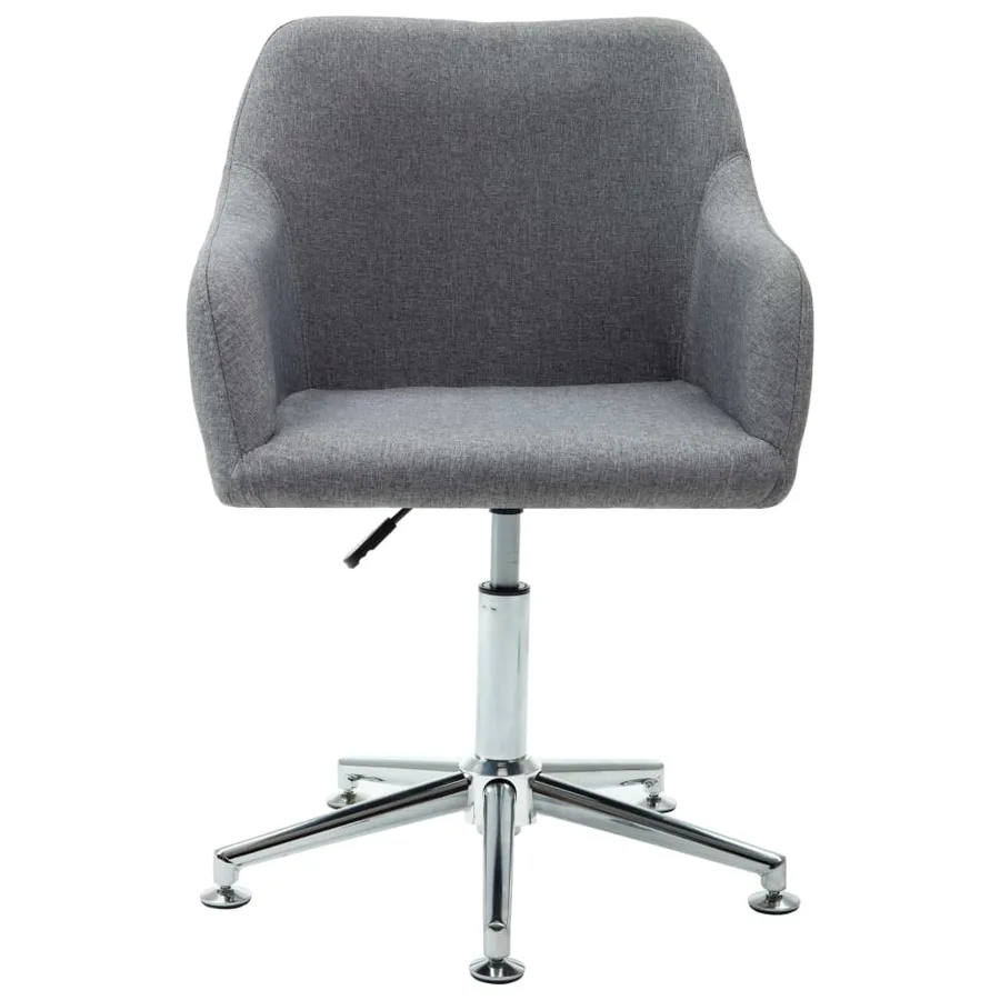 Chaise pivotante à manger gris clair tissu - 2