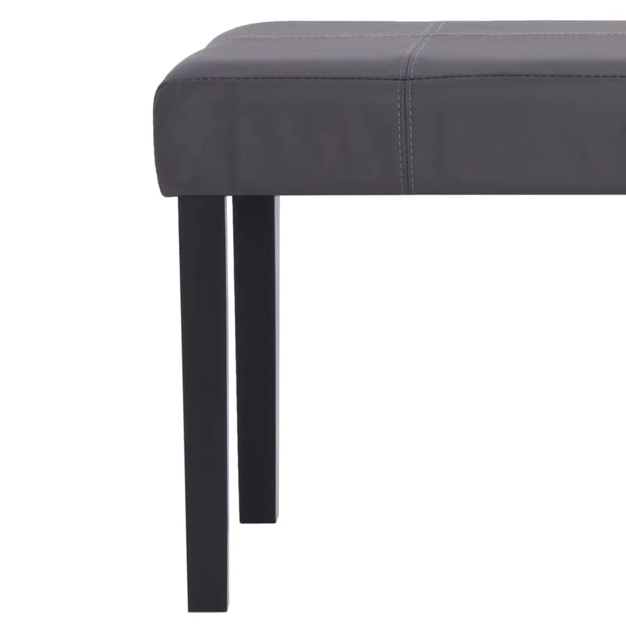 Banc 106 cm gris similicuir - 5