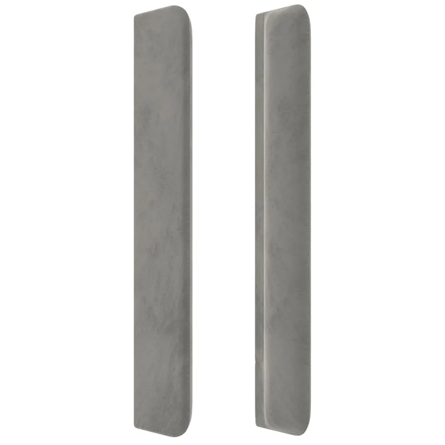 Tête de lit avec oreilles Gris clair 103x16x118/128 cm Velours - 4