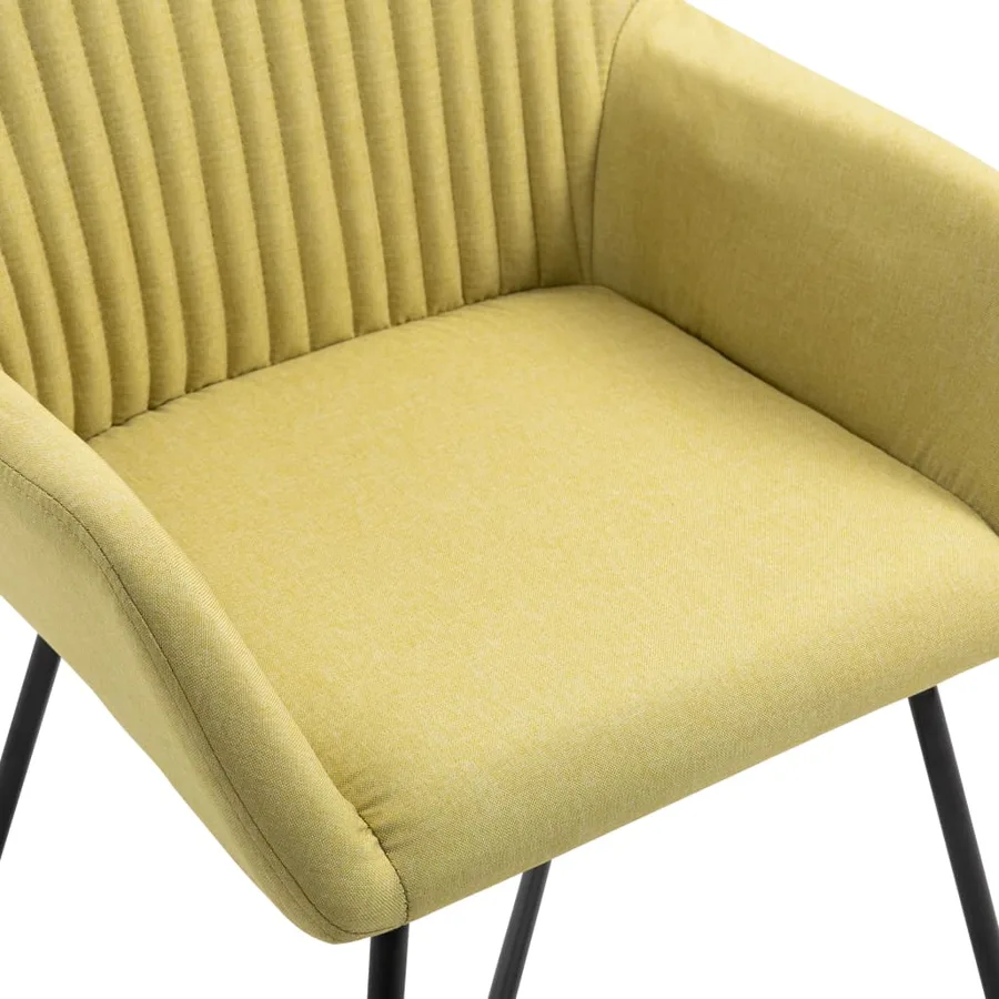 Chaises à manger lot de 6 vert tissu - 6