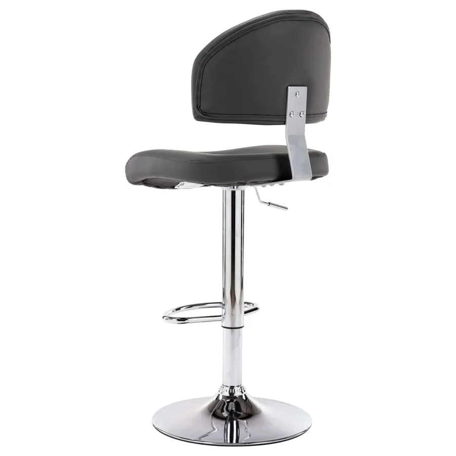 Tabourets de bar lot de 2 gris similicuir - 6
