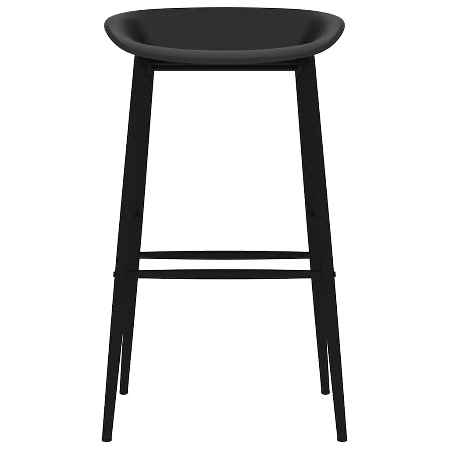 Chaises de bar lot de 4 noir - 3