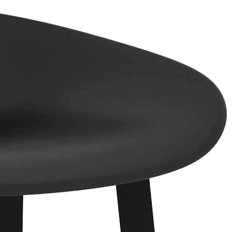 Chaises de bar lot de 4 noir - 6