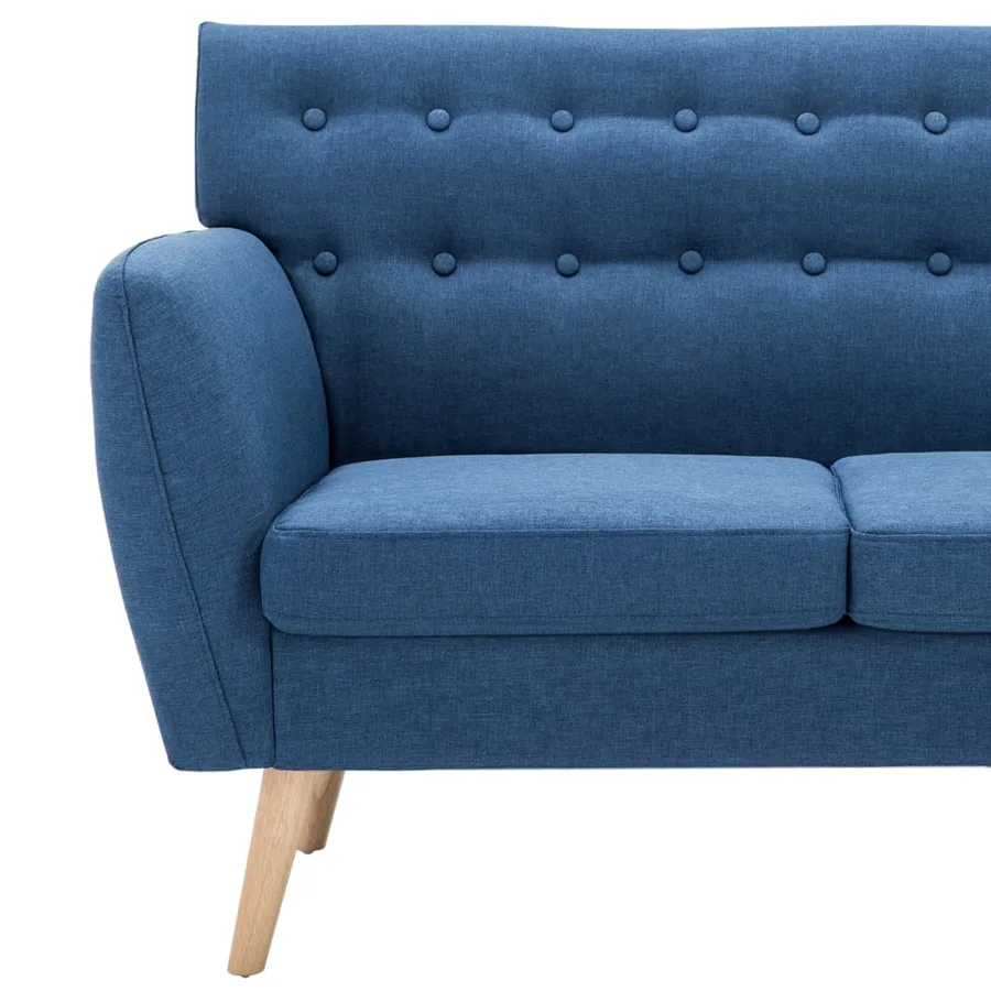 Canapé à 3 places revêtement en tissu 172x70x82 cm bleu - 6
