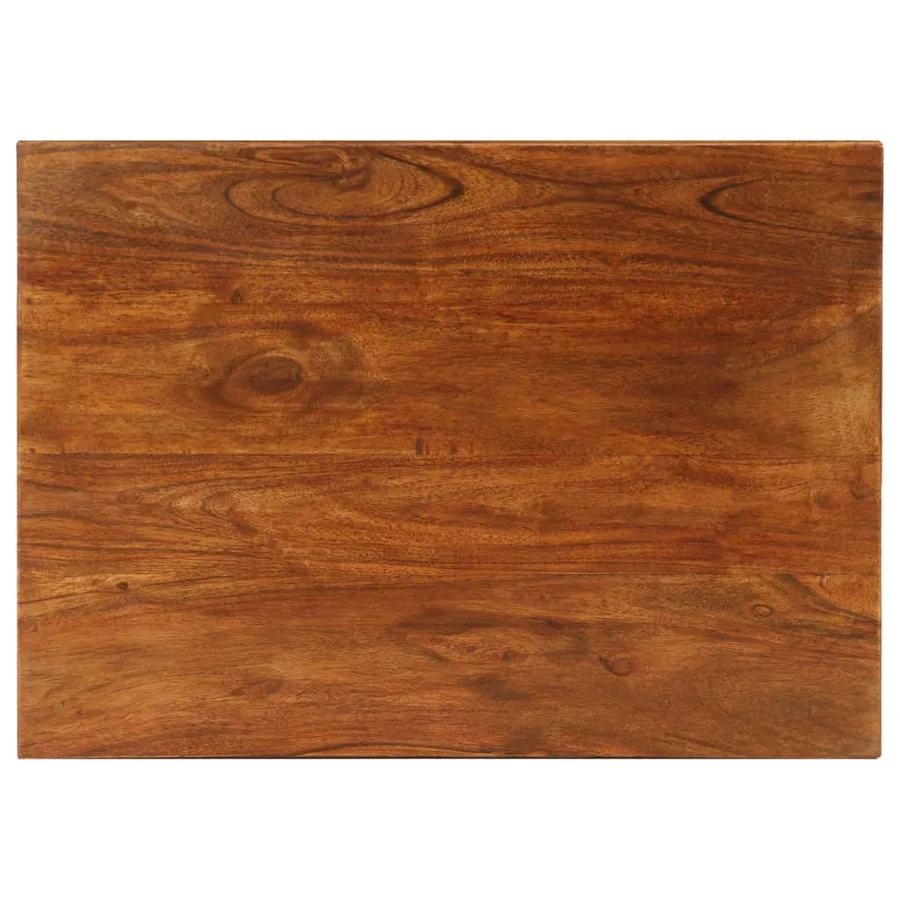Table gigogne 3 pcs Bois massif d'acacia 50x35x50 cm Marron - 5
