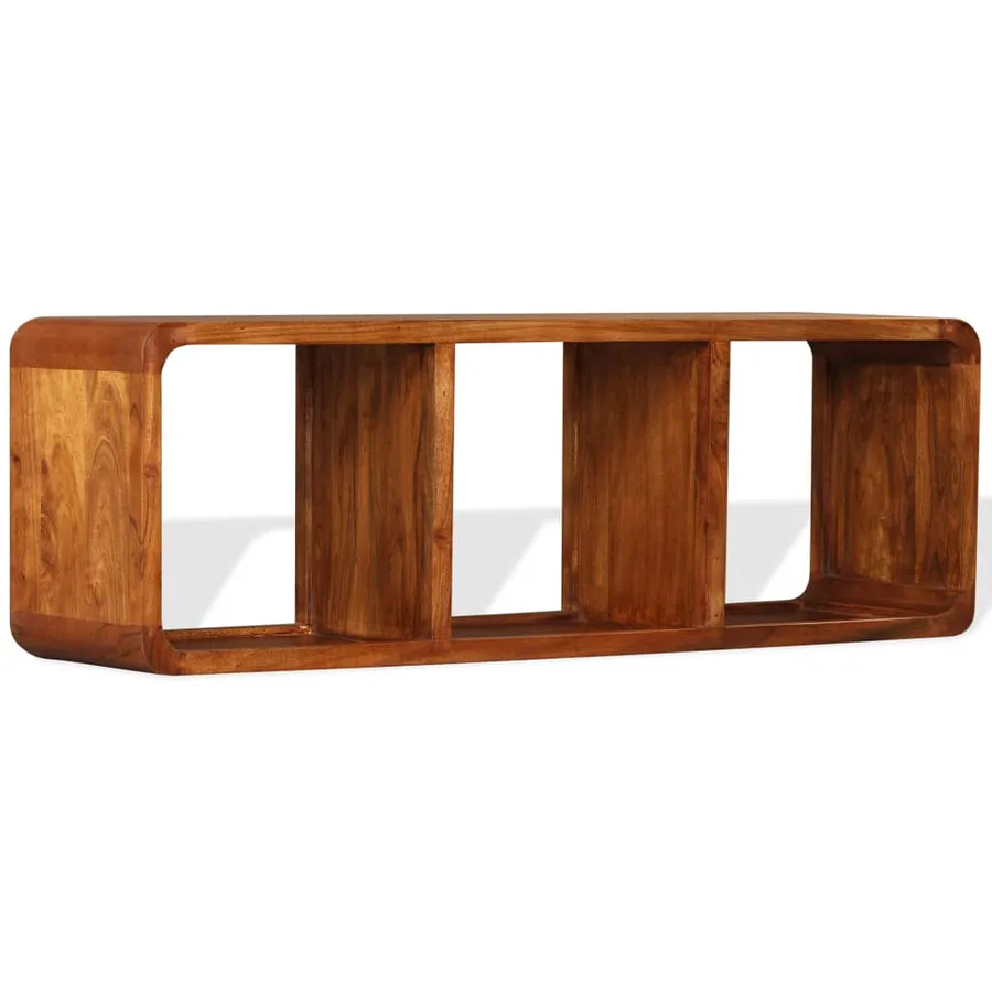 Meuble TV Bois massif avec finition miel 120 x 30 x 40 cm - 4