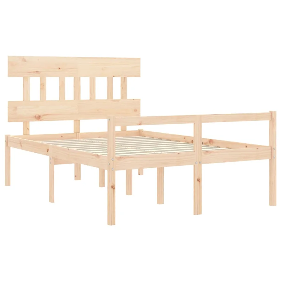Lit pour personne âgée sans matelas 120x200 cm bois massif - 5