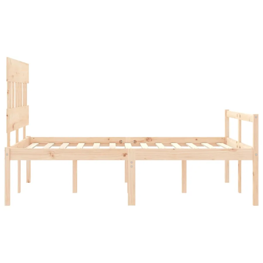 Lit pour personne âgée sans matelas 120x200 cm bois massif - 7