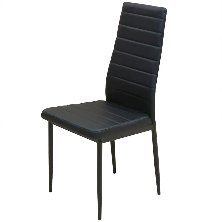 Ensemble table et chaise de salle à manger 5 pièces noir - 3