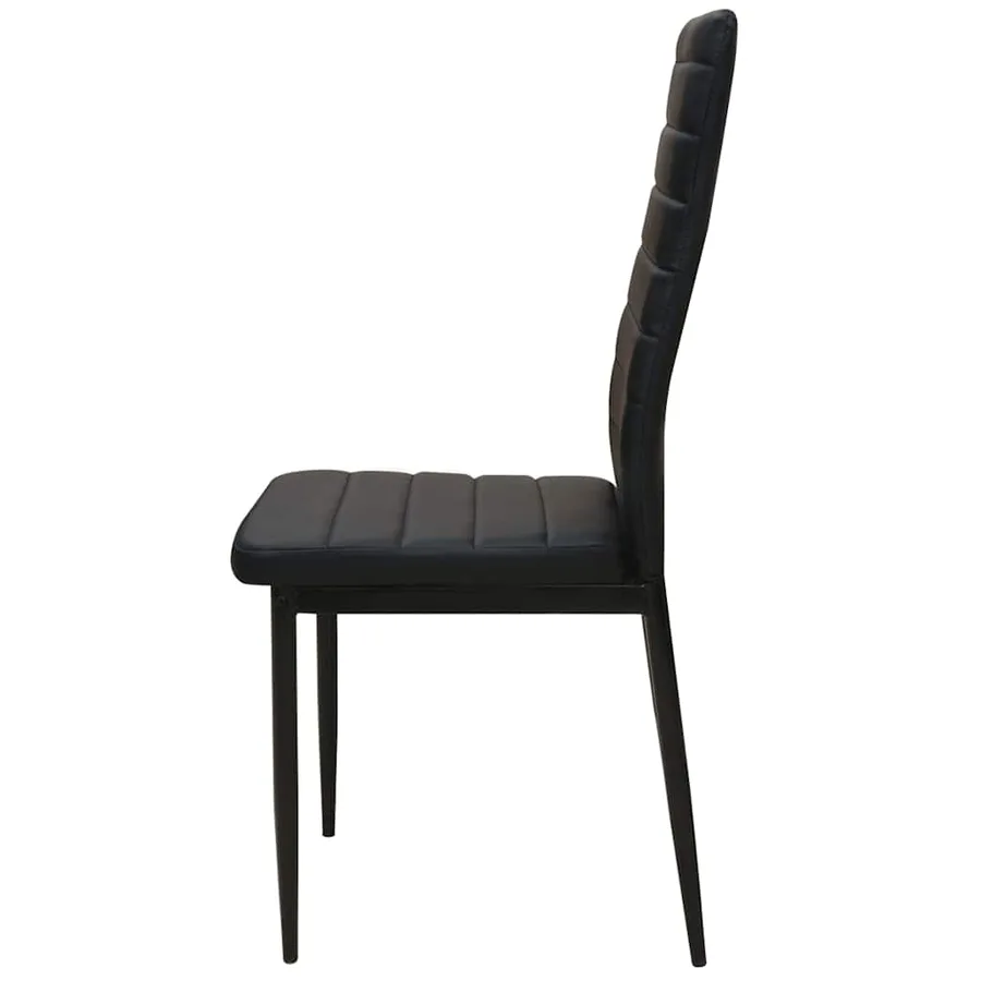 Ensemble table et chaise de salle à manger 5 pièces noir - 5