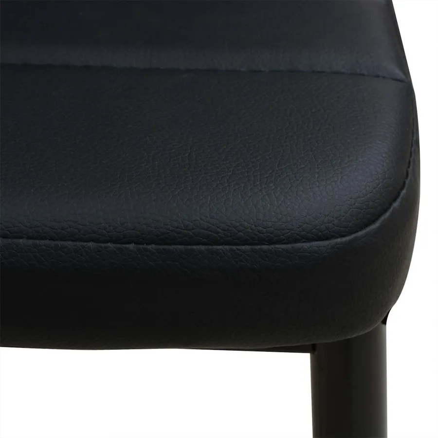 Ensemble table et chaise de salle à manger 5 pièces noir - 7