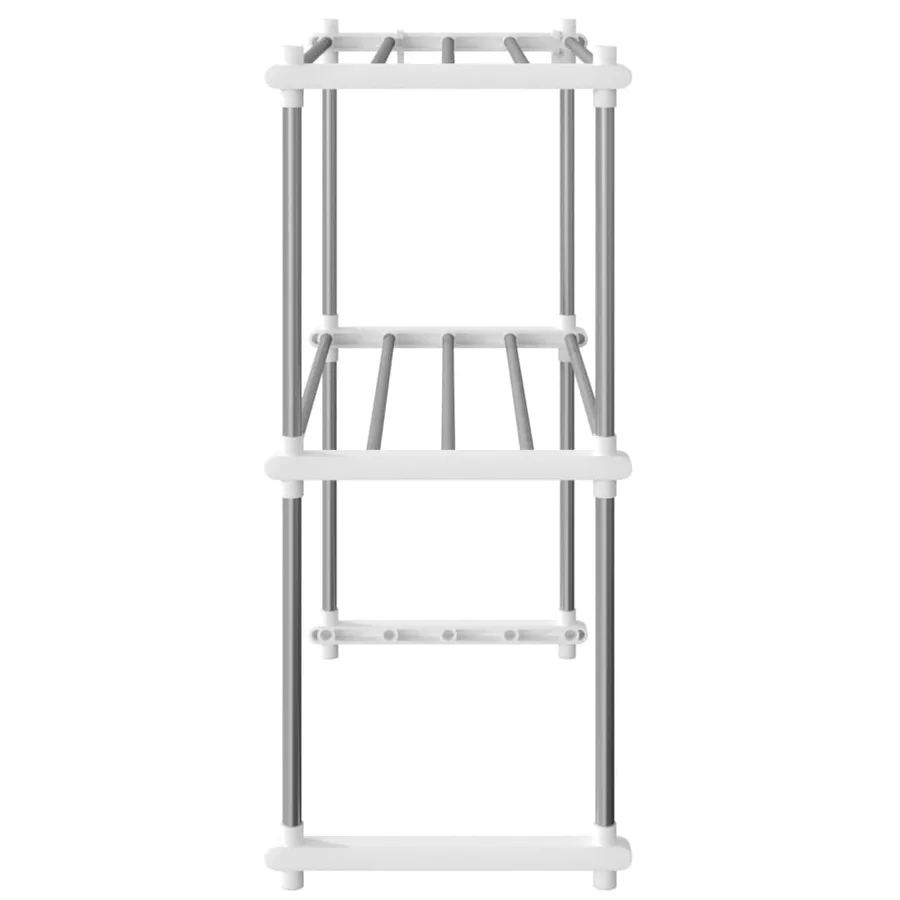 Étagère pour micro-ondes blanc 51x27x63 cm aluminium - 4