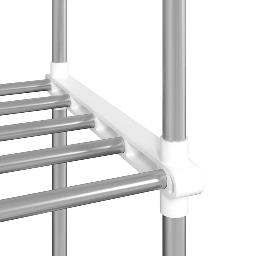 Étagère pour micro-ondes blanc 51x27x63 cm aluminium - 5
