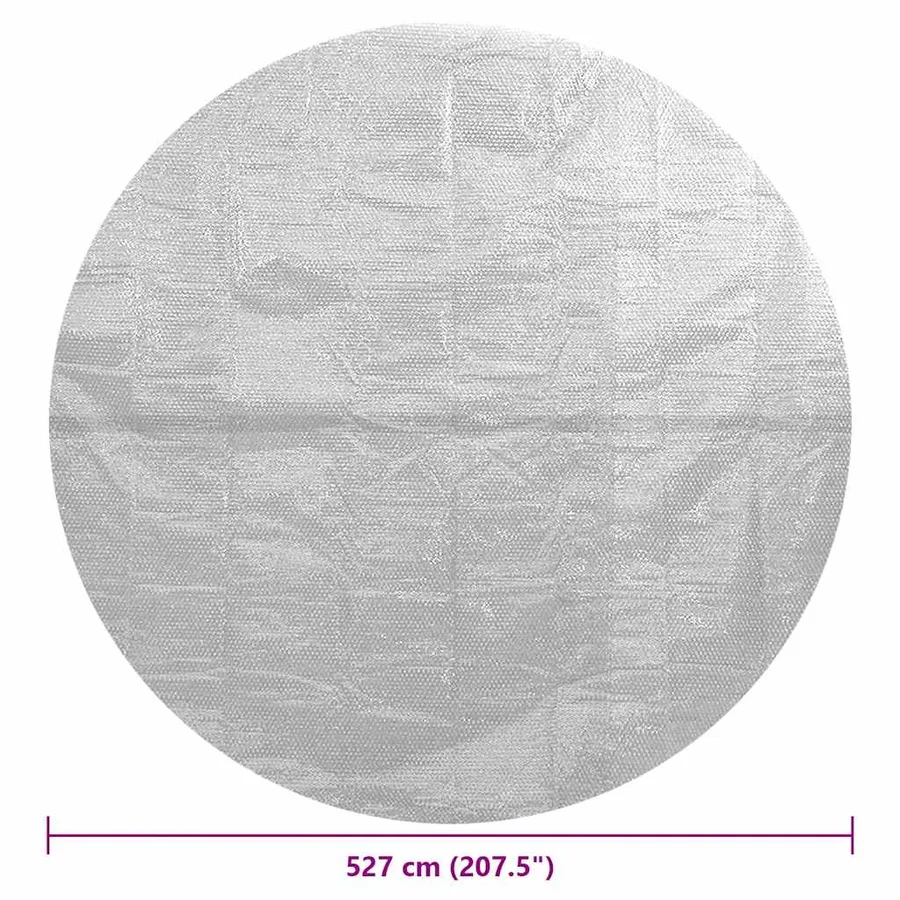 Film solaire de piscine flottant PE 527 cm Gris - 7